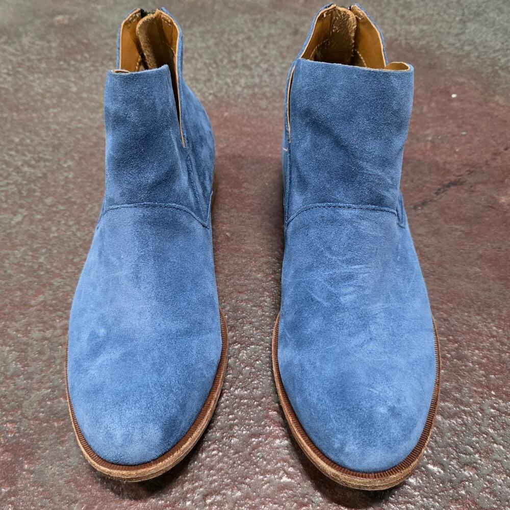 Kork Ease Easy Ryder Women Ankle Boots US 8 M blue suede bootie K53504 low heel - Picture 2 of 11